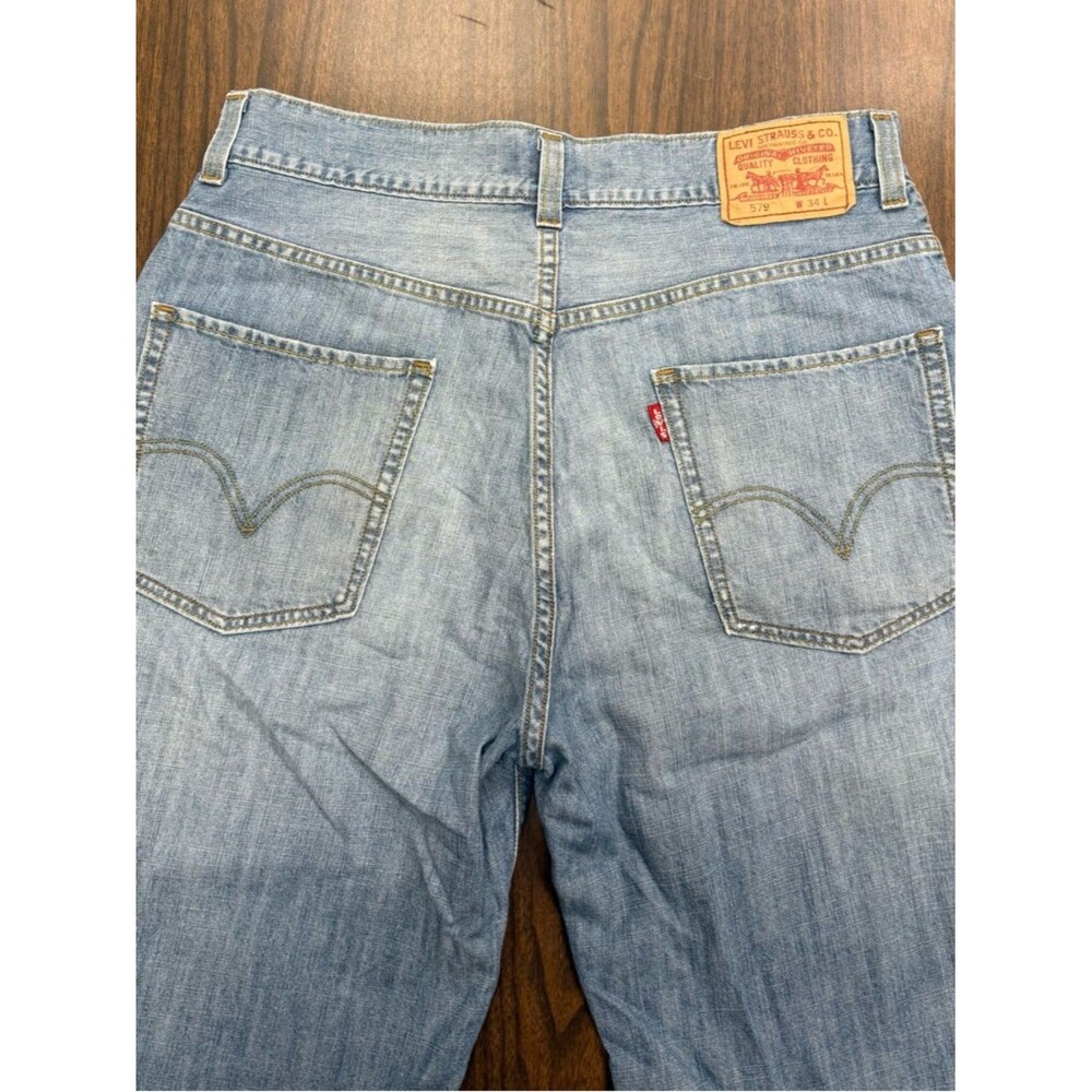 Levi's Light Blue Denim Men's Baggy Shorts Size 34 - Picture 12 of 12